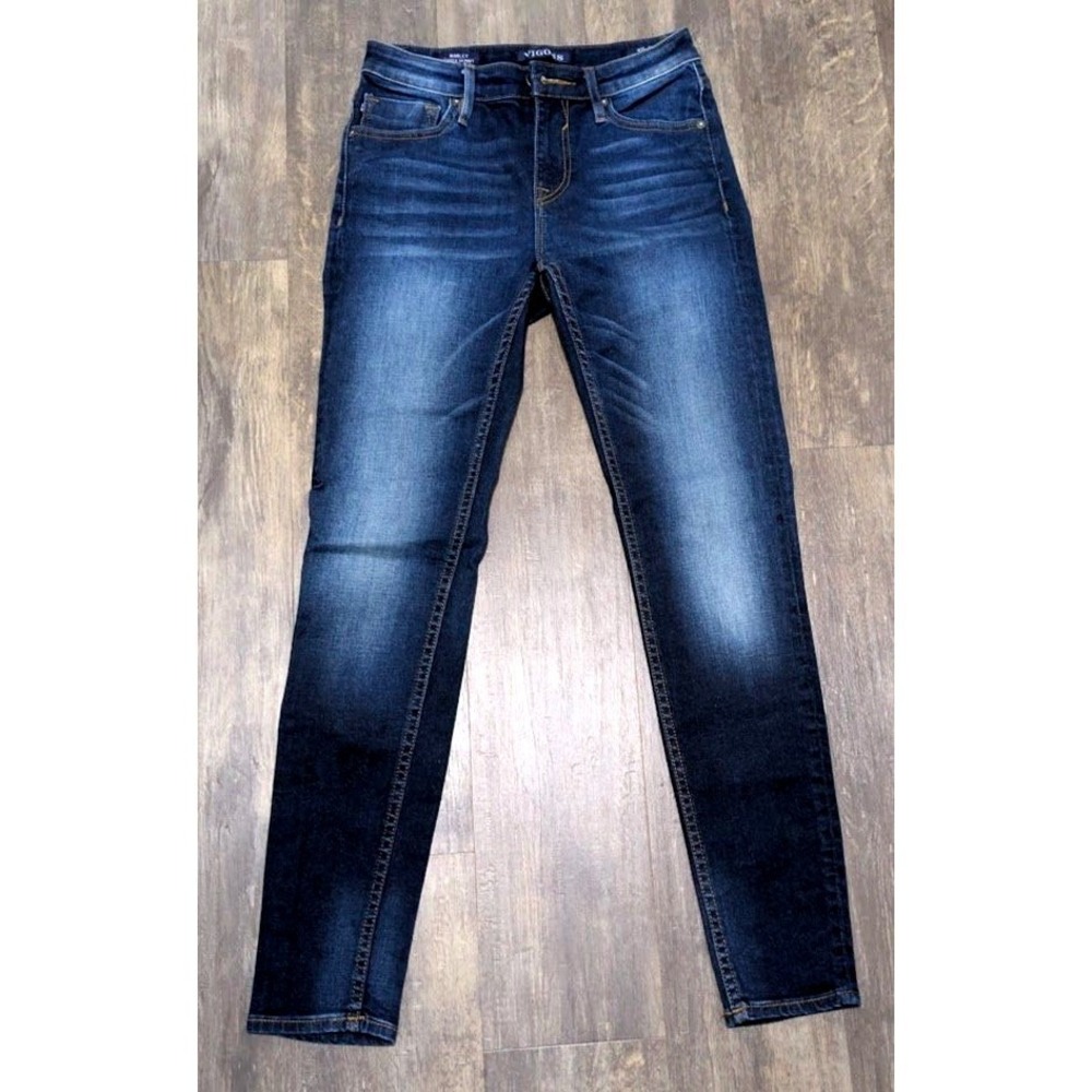 Vigoss Harley Skinny Jeans Dark Wash Mid Rise Denim W25 L28 Stretch Indigo